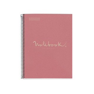 Kołonotatnik MIQUELRIUS NB-1 Emotions, A4, w kratkę, 80 kart., 80g, ekoróżowy, Kołonotatniki, Zeszyty i bloki, Eko-recycled