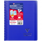 Kołonotatnik CLAIREFONTAINE Koverbook, w linię, 80 kart., 14,8x21cm, mix kolorów, Kołonotatniki, Zeszyty i bloki