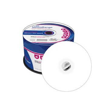 Płyta CD-R MEDIARANGE, 700MB, prędkość 52x, 50szt., do nadruku, Nośniki danych, Akcesoria komputerowe