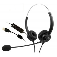 Zestaw słuchawkowy MEDIARANGE, z mikrofonem i panelem sterowania, czarny, Słuchawki i zestawy słuchawkowe, Akcesoria komputerowe, Słuchawki