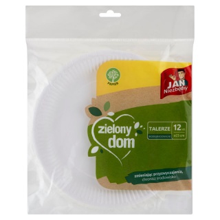 ZIELONY DOM TALERZE PAPIEROWE 23CM.12szt.JN, Podkategoria, Kategoria