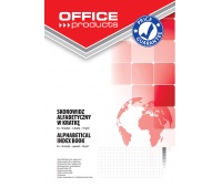 Skorowidz OFFICE PRODUCTS, A4, w kratkę, alfabetyczny, twarda okładka, 96 kart., 70gsm, Skorowidz, Zeszyty i bloki