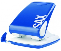 Dziurkacz SAXDesign 518 paperbox, dziurkuje do 40 kartek, niebieski, Dziurkacze, Drobne akcesoria biurowe