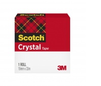 Office tape, SCOTCH® Crystal Clear (600),   transparent/clear, 19mm, 33m, in a box