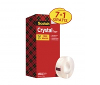 Office tape SCOTCH® Crystal (6-1933R8),   19mm, 33m, 7pieces, 1 roll FOR FREE