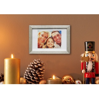 Ramka na zdjęcia Q-CONNECT, 100x150mm, srebrna, Antyramy, ramki, Prezentacja