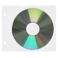 Koperty na płyty CD/DVD OFFICE PRODUCTS, do wpinania, PP, 10szt., transparentny, Pudełka i opakowania na CD/DVD, Akcesoria komputerowe