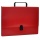 Teczka-pudełko OFFICE PRODUCTS, PP, A4/5cm, z rączką i zamkiem, bordowa