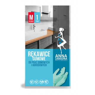 Rękawice gumowe, ANNA ZARADNA, rozmiar M, miętowy, Rękawice, Ochrona indywidualna