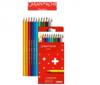 Kredki CARAN D'ACHE Swisscolor, kartonowe pudełko, 12 szt., Plastyka, Artykuły szkolne