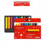 Kredki woskowe CARAN D'ACHE Swisscolor, kartonowe pudełko, 10 szt., Plastyka, Artykuły szkolne