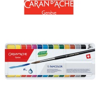 Farby CARAN D'ACHE Gouache Fancolor Cakes, 15 szt., Plastyka, Artykuły szkolne