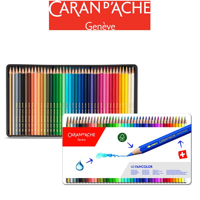 Caran d'Ache Fancolor Color Pencils 40 Colors