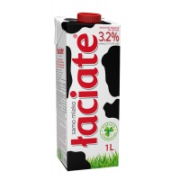Mleko ŁACIATE, 3,2%, 1 l, Mleka i śmietanki, Artykuły spożywcze