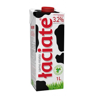 Mleko ŁACIATE, 3,2%, 1 l, Mleka i śmietanki, Artykuły spożywcze