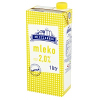 Mleko UHT MLECZARNIA 2%, 1 l, Mleka i śmietanki, Artykuły spożywcze