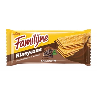 Wafle Familijne JUTRZENKA, 180 g, kakaowe, Wafle, Artykuły spożywcze