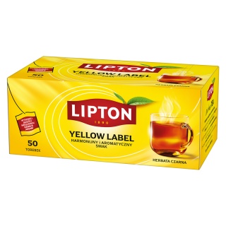 Herbata LIPTON czarna, Yellow Label, 50 torebek