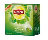 Herbata LIPTON Green Nature, piramidki, 20 torebek, zielona, Herbaty, Artykuły spożywcze
