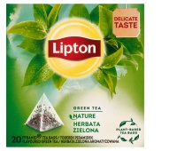 Herbata LIPTON Green Nature, piramidki, 20 torebek, zielona, Herbaty, Artykuły spożywcze