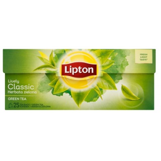 Herbata LIPTON Green Tea, 25 torebek, zielona, klasyczna, Herbaty, Artykuły spożywcze