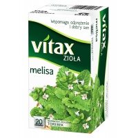 Herbata VITAX, melisa, 20 torebek, Herbaty, Artykuły spożywcze