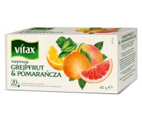 Herbata VITAX INSPIRATIONS, grejpfrut i pomarańcza, 20 torebek, Herbaty, Artykuły spożywcze