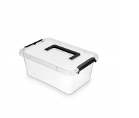 Pojemnik do przechowywania MOXOM Simple box, 4,5l, z rączką, transparentny
