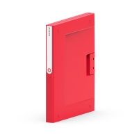 Folder NEW BINDER MOXOM, plastikowy, A4/25 mm czerwony