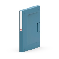 Folder NEW BINDER MOXOM, plastikowy, A4/25 mm szaro-niebieski