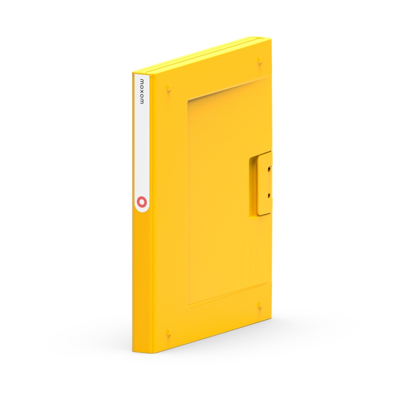 Folder NEW BINDER MOXOM, plastikowy, A4/25mm, ż&oacute;łty