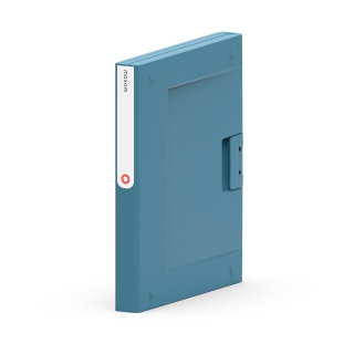 Folder NEW BINDER MOXOM, plastikowy, A4/35mm, szaro-niebieski
