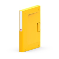 Folder NEW BINDER MOXOM, plastikowy, A4/35mm, żółty