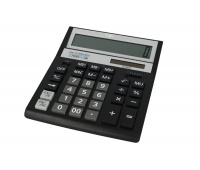 Kalkulator biurowy VECTOR KAV VC-888XBK II, 12-cyfrowy, 158x203mm, czarny, Kalkulatory, Urządzenia i maszyny biurowe