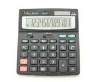 Kalkulator biurowy VECTOR KAV DK-281 BLK, 12-cyfrowy, 150x138mm, czarny