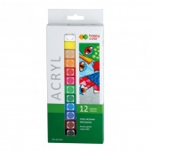 FARBA AKRYLOWA ZESTAW 12KOL.X12ML HAPPY COLOR, Podkategoria, Kategoria