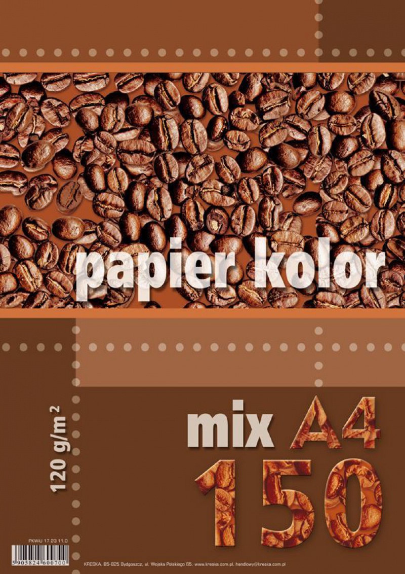 PAPIER KSERO MIX A4-150ARK.5KOL.120GR.KOLOR, Podkategoria, Kategoria