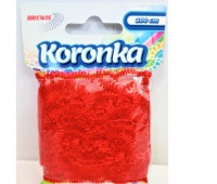 KORONKA 3,8CMX2M KOR38-2 CZERWONY, Podkategoria, Kategoria