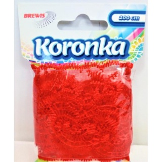 KORONKA 3,8CMX2M KOR38-2 CZERWONY, Podkategoria, Kategoria