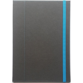 TECZKA NA DOKUMENTY GUMKA NIEBIESKA, Teczki, Tekstylia