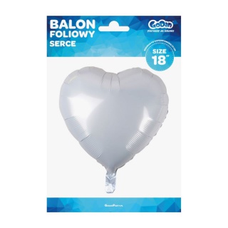 BALON FOLIOWY 18" SERCE BIAŁE, Podkategoria, Kategoria