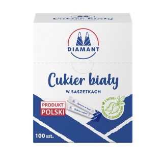 Cukier biały w saszetkach DIAMANT, 100x5gr, Cukier, Artykuły spożywcze