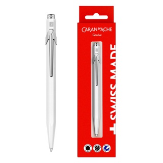 Długopis CARAN D’ACHE 849 Gift Box White, biały, Długopisy, Artykuły do pisania i korygowania