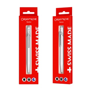 Długopis CARAN D’ACHE 849 Gift Box White, biały, Długopisy, Artykuły do pisania i korygowania