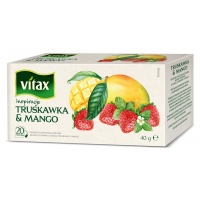 Herbata VITAX INSPIRATIONS, TRUSKAWKA I MANGO, 20 torebek