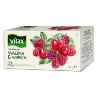 Herbata VITAX INSPIRATIONS, MALINA I WIŚNIA, 20 torebek