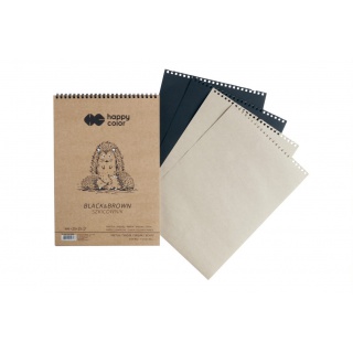 SZKICOWNIK NA SPIRALI BLACK&BROWN A4 50ARK.HC, Podkategoria, Kategoria