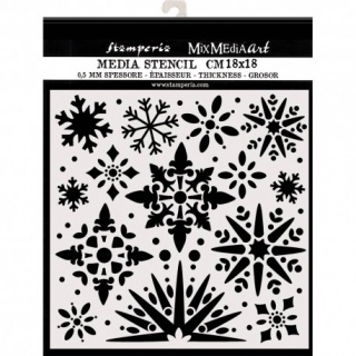 STAMP SZABLON 3D 18X18 CHRISTMAS ŚNIEŻYNKI, Podkategoria, Kategoria