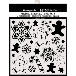STAMP SZABLON 3D 18X18 CHRISTMAS CIASTECZKOWO, Podkategoria, Kategoria
