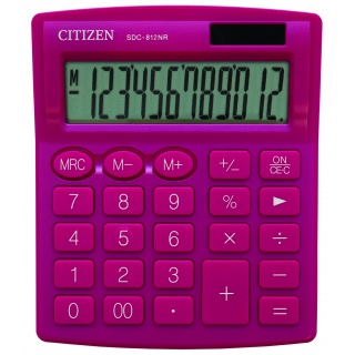 KALKULATOR BIUROWY CITIZEN 12-POZ.SDC-812NR RÓŻOWY, Podkategoria, Kategoria